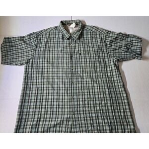 The North Face Mens XXL Plaid Short Sleeve Button Up Shirt Lightweight Outdoor